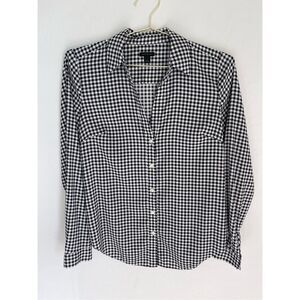 ANN TAYLOR Gingham Button Down Shirt Size Small